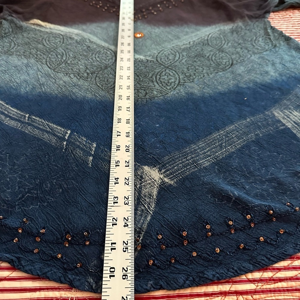 Chic Blue and Gray Women's Tunic - Picture 6 of 10